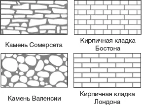 Для имитации каменной кладки используют самоклеящиеся трафареты